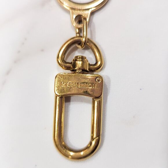 Genuine Louis Vuitton Pochette Extender Gold Color Key Ring - Picture 3 of 11
